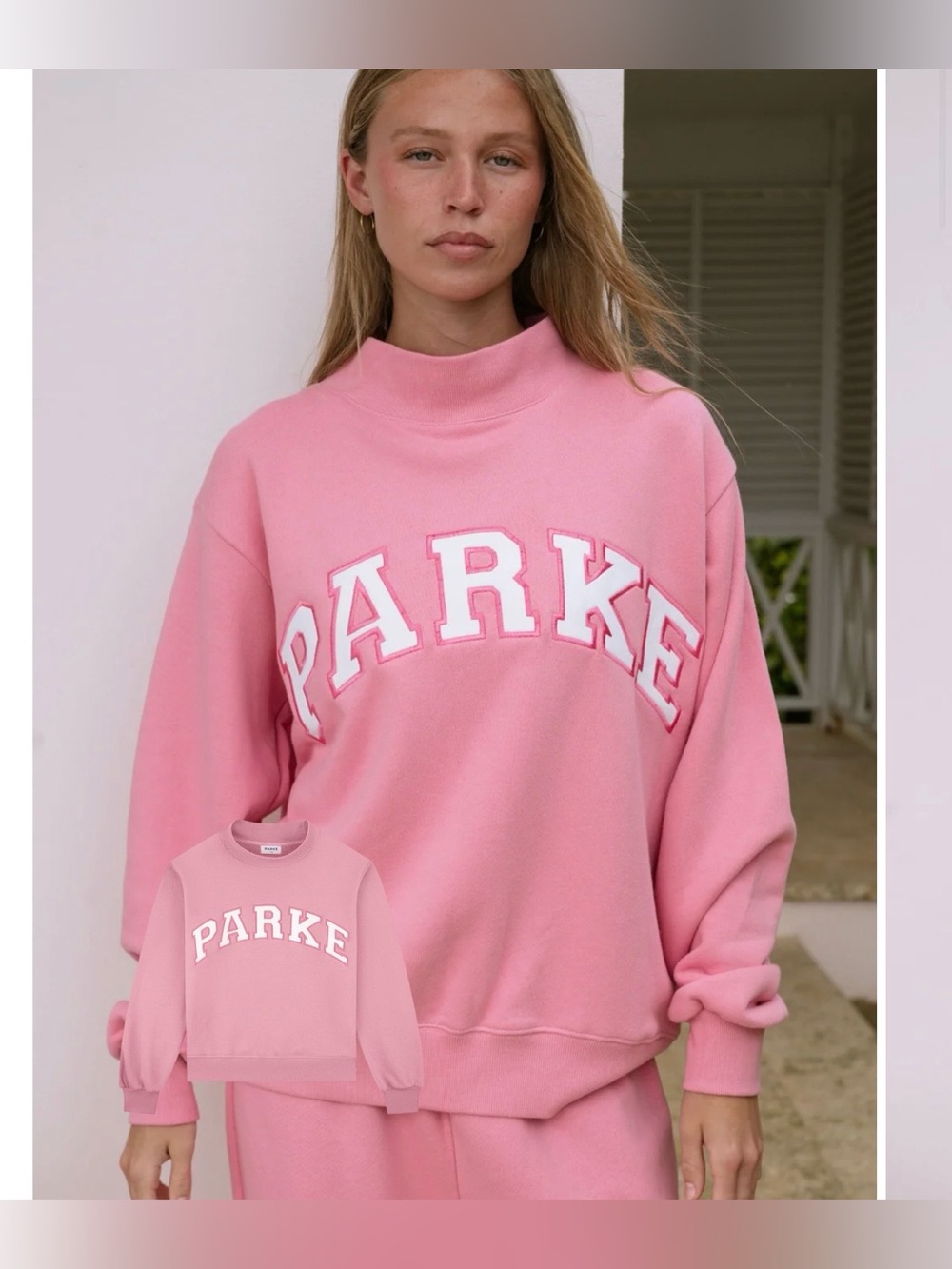 Parke Mock neck Summer land  Conch Sweatshirt Size S/M